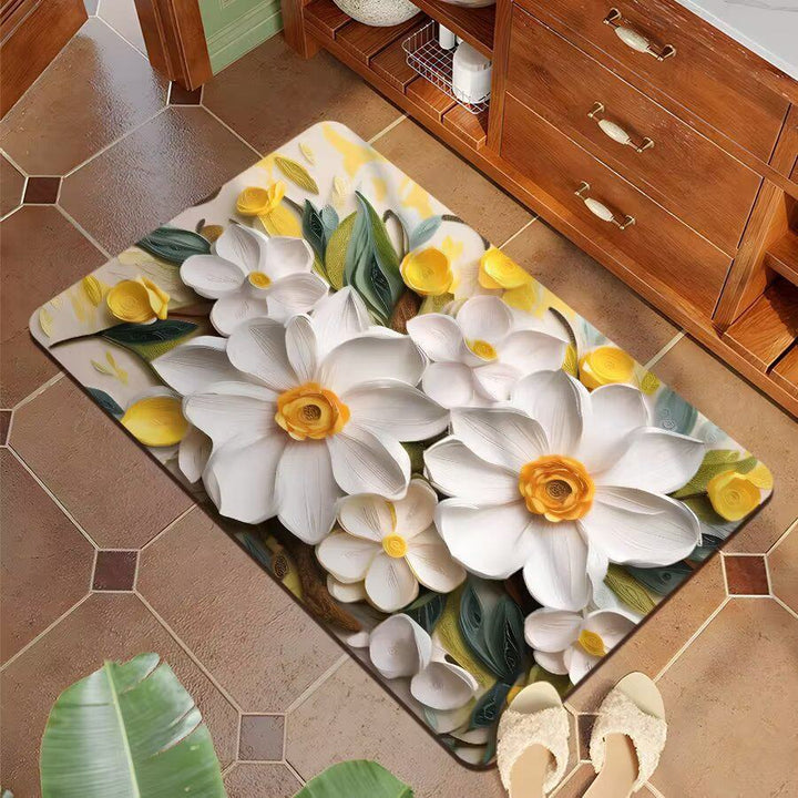 Decorative 3D Floral Bath Mat
