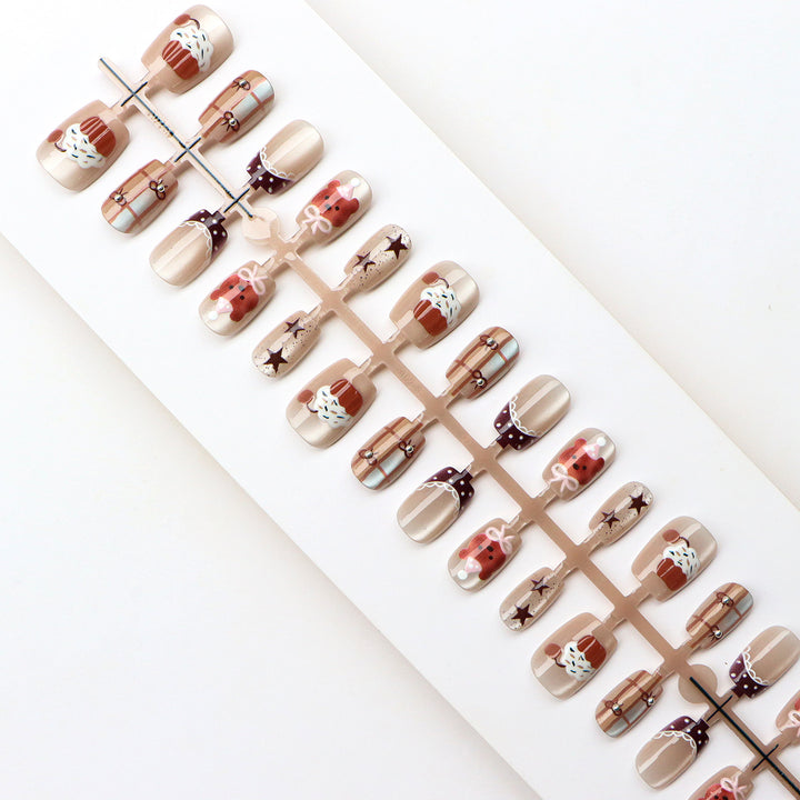 Whimsical Cupcake-Themed Press-On Nails