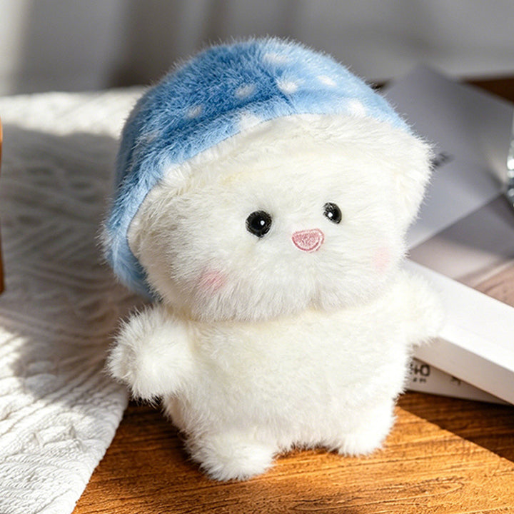 Plush Mushroom Buddy Collectible with Removable Faux-Fur Cap and Ultra-Soft Body Kalsten