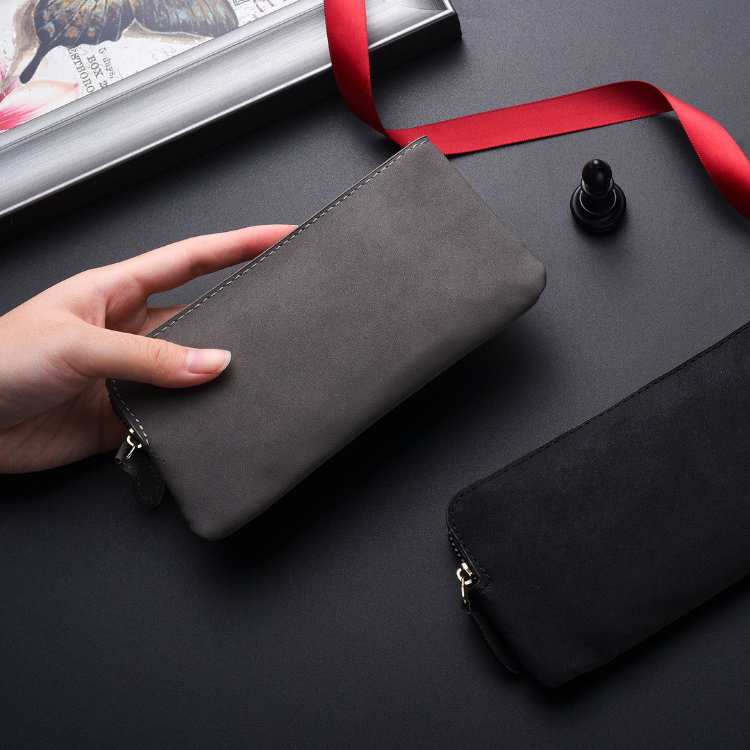 Premium Leather Zippered Wallet Organizer Kalsten