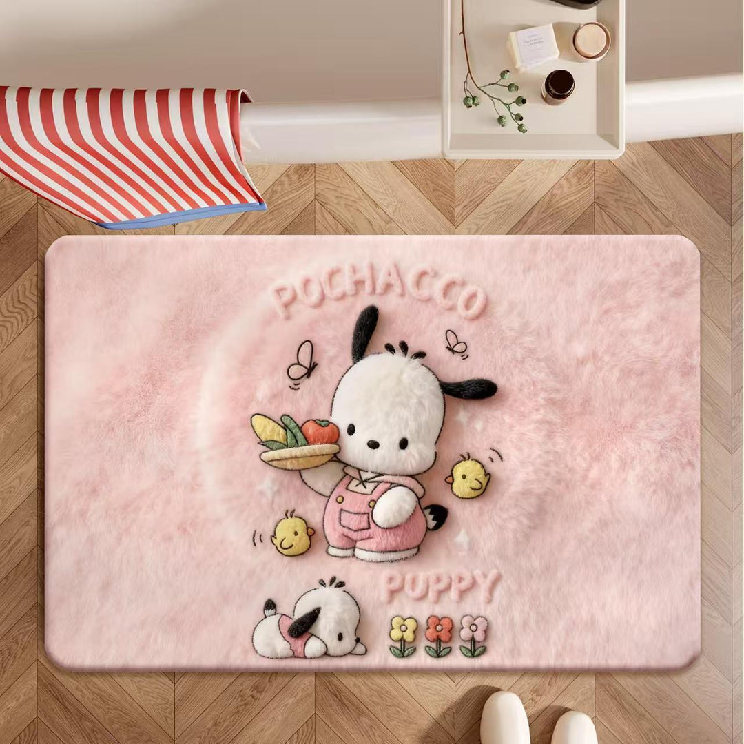 Plush Cartoon Character Bath Mat