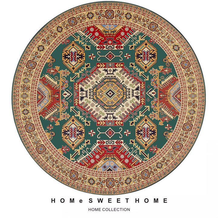 Vintage-Inspired Round Area Rug