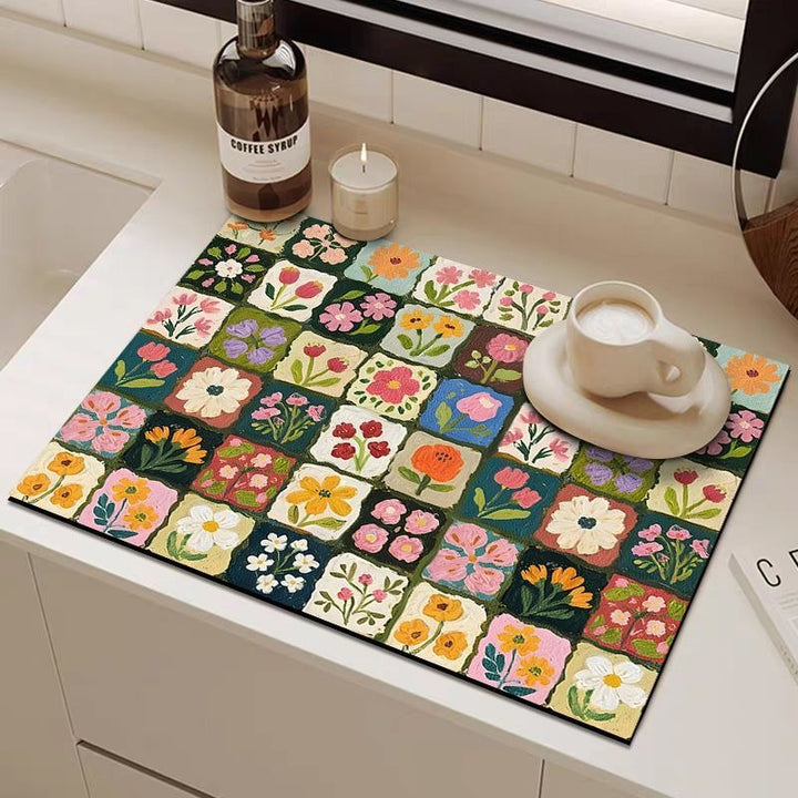 Colorful Floral Kitchen Table Mat
