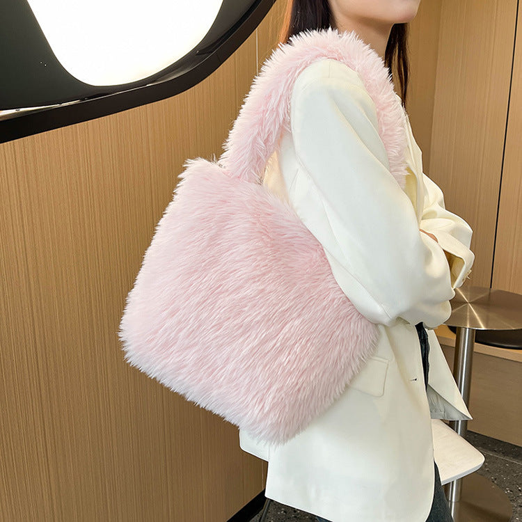 Cozy Faux Fur Tote Bag