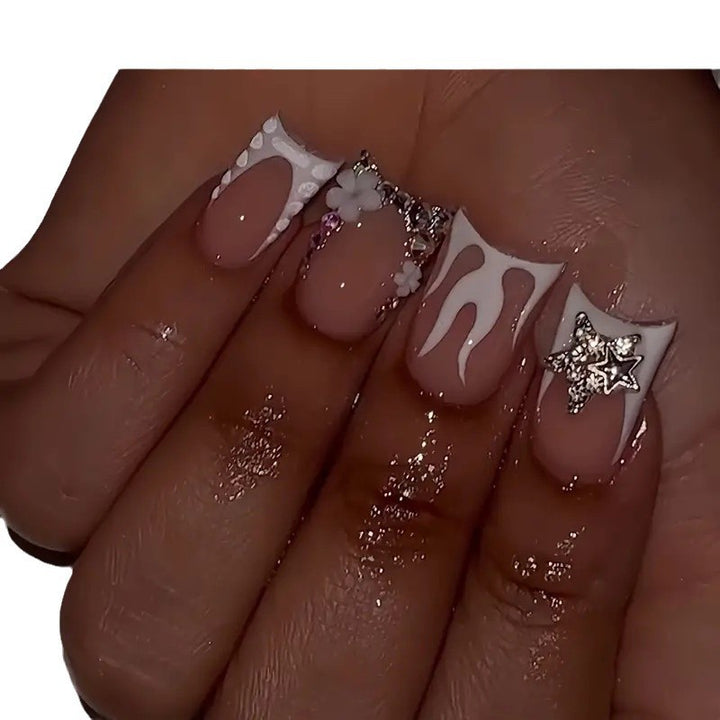 Decorative Jewel-Embellished Nail Art Kalsten