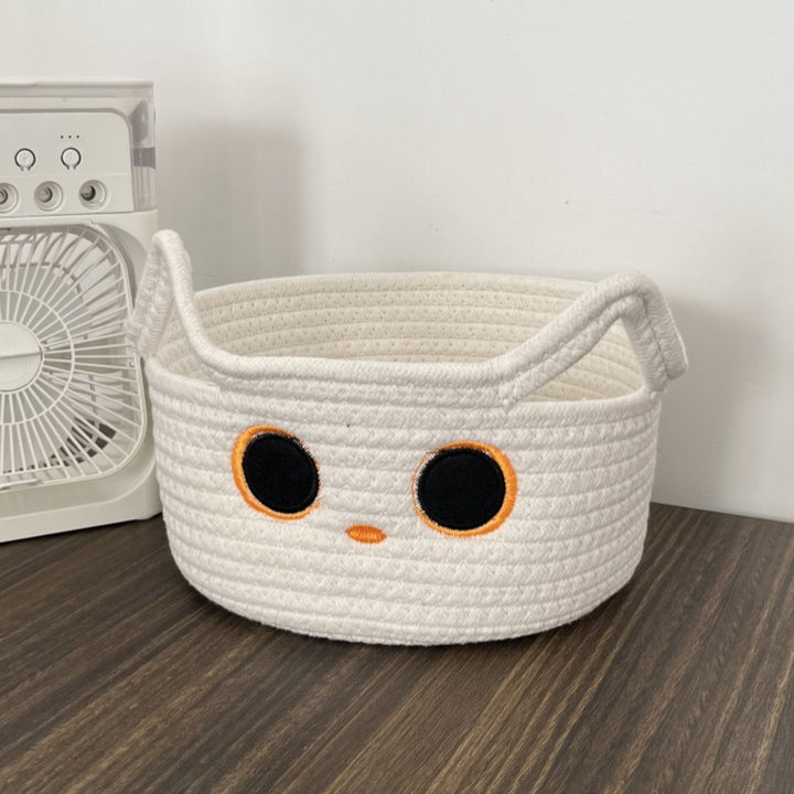 Ladies Playful Storage Basket with Cat Design Kalsten
