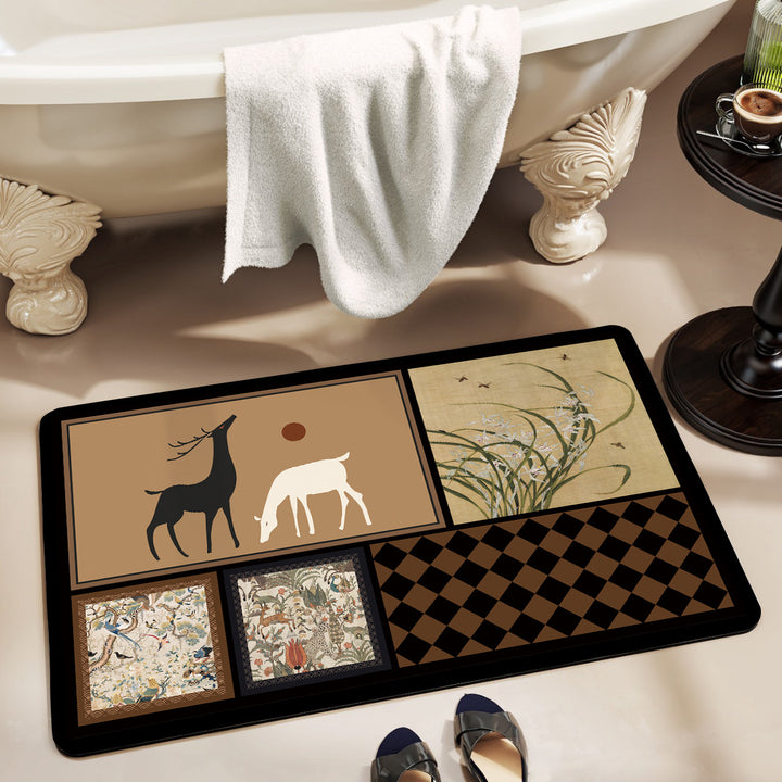 Stylish Patterned Bath Mat Kalsten