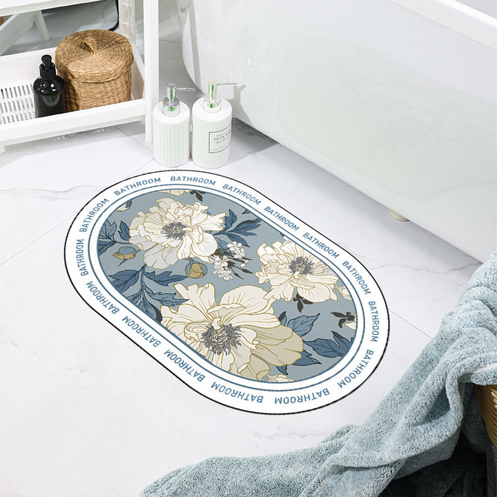 Floral Patterned Bathroom Mat Kalsten