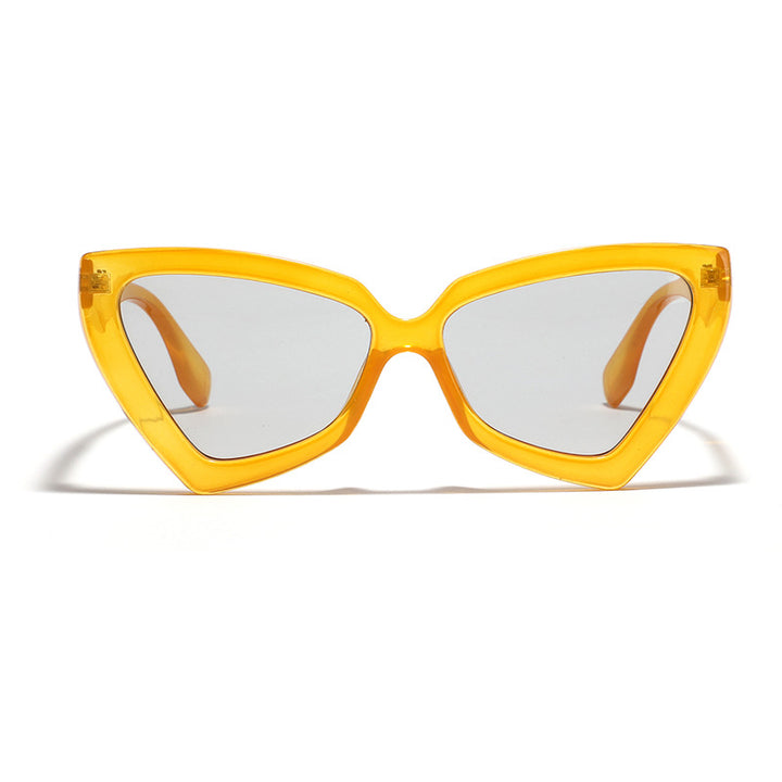 Women's Cat-Eye Sunglasses with Mirrored Lenses and Sturdy Frame Kalsten
