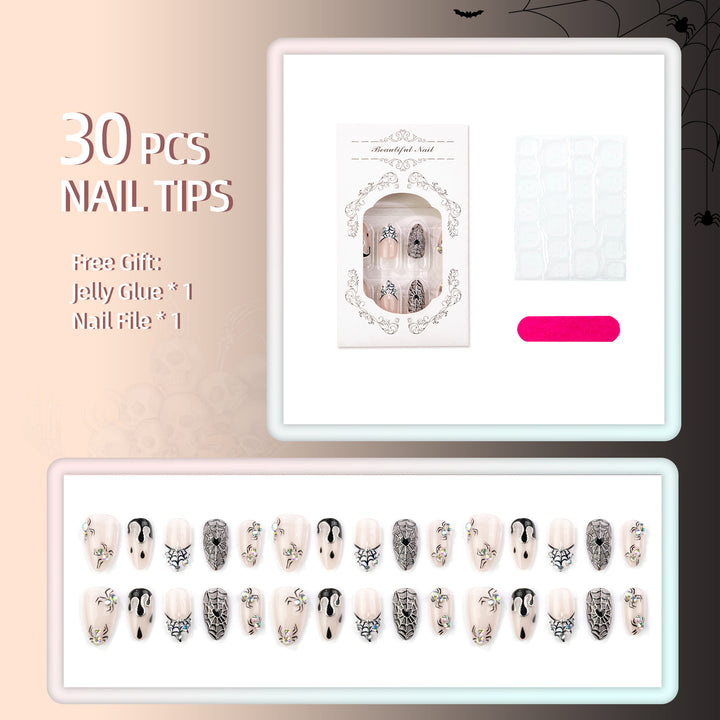 Gothic Spider Nail Art Set