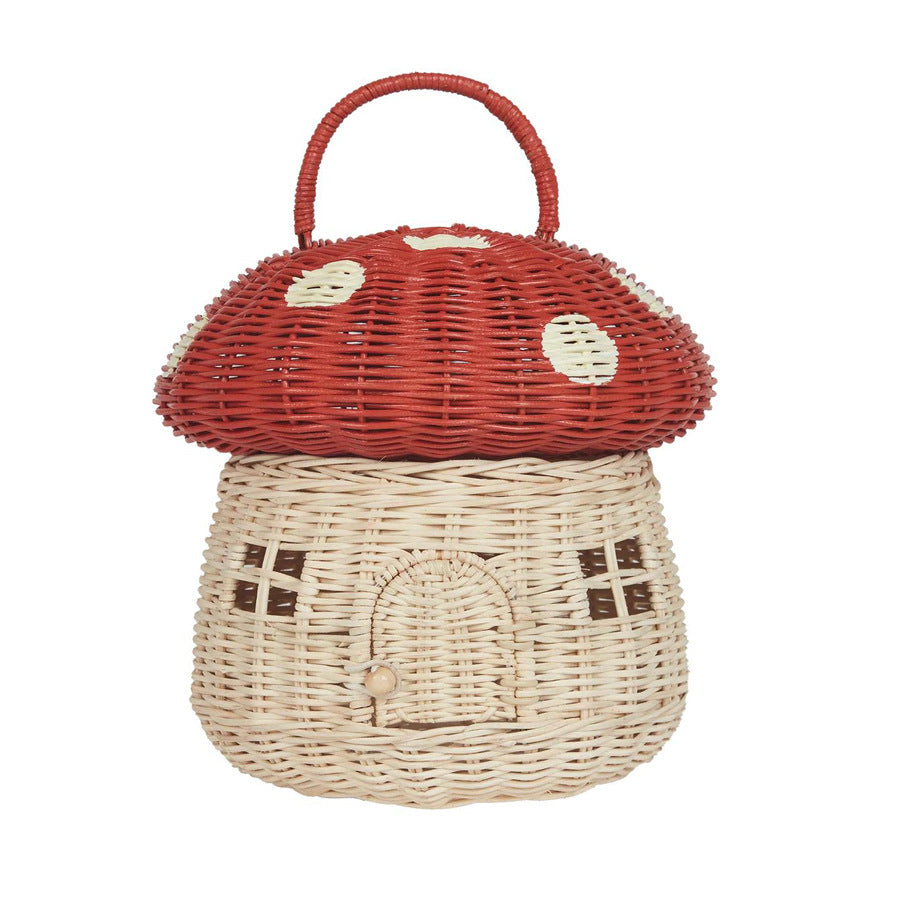 Fun Mushroom-Shaped Woven Storage Basket Kalsten