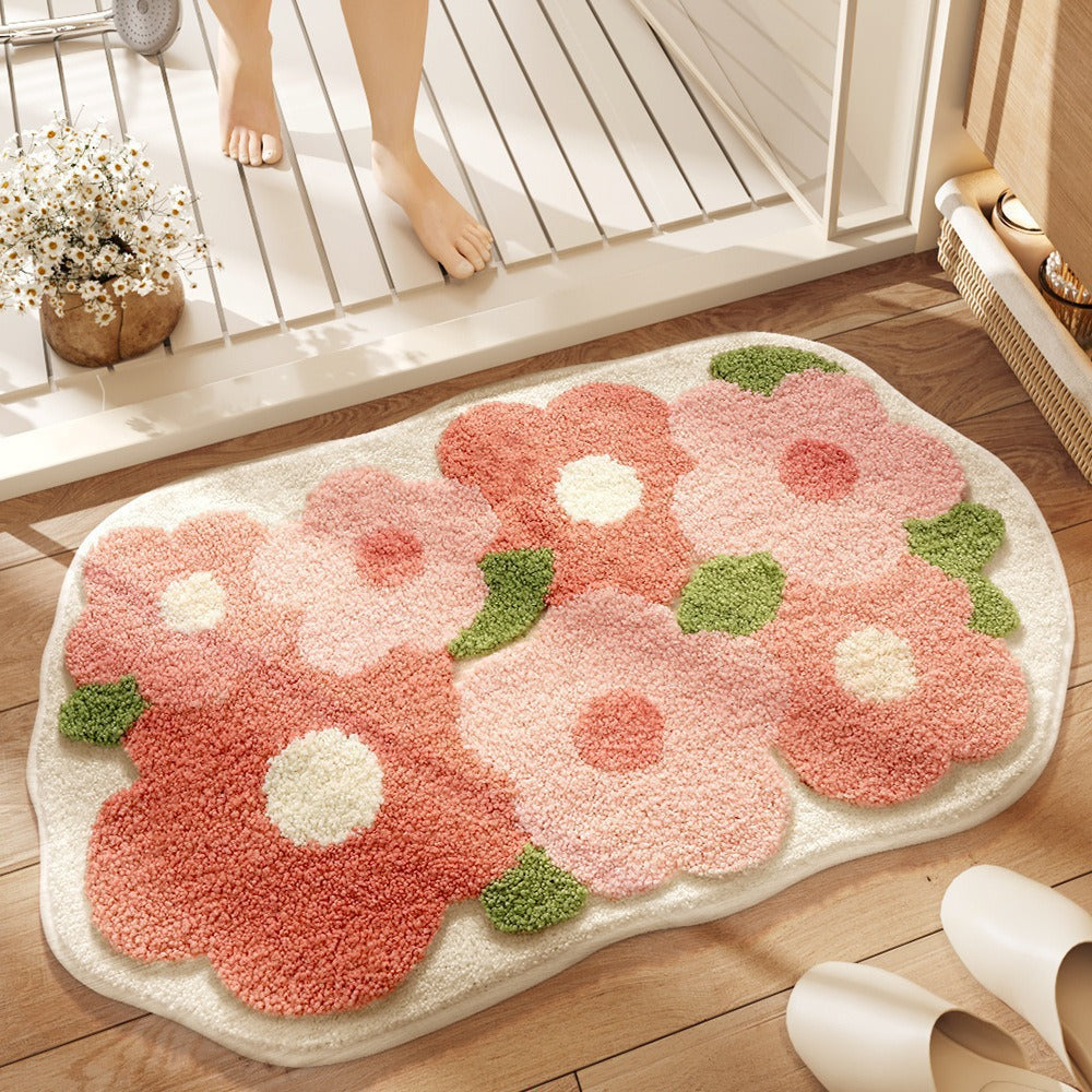 Shamrock-Themed Plush Bath Mat