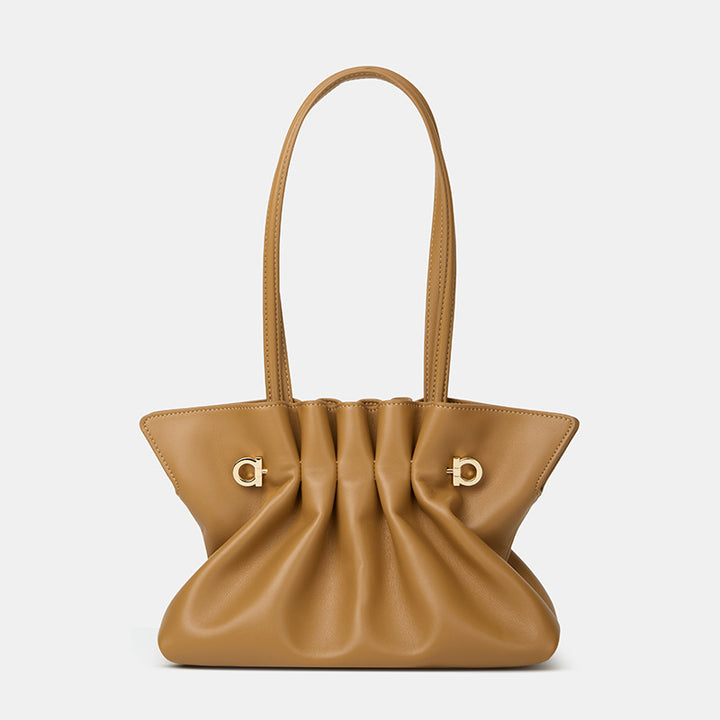 Elegant Pleated Handheld Tote Bag