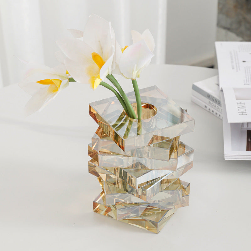Modern Geometric Crystal Candle Holder