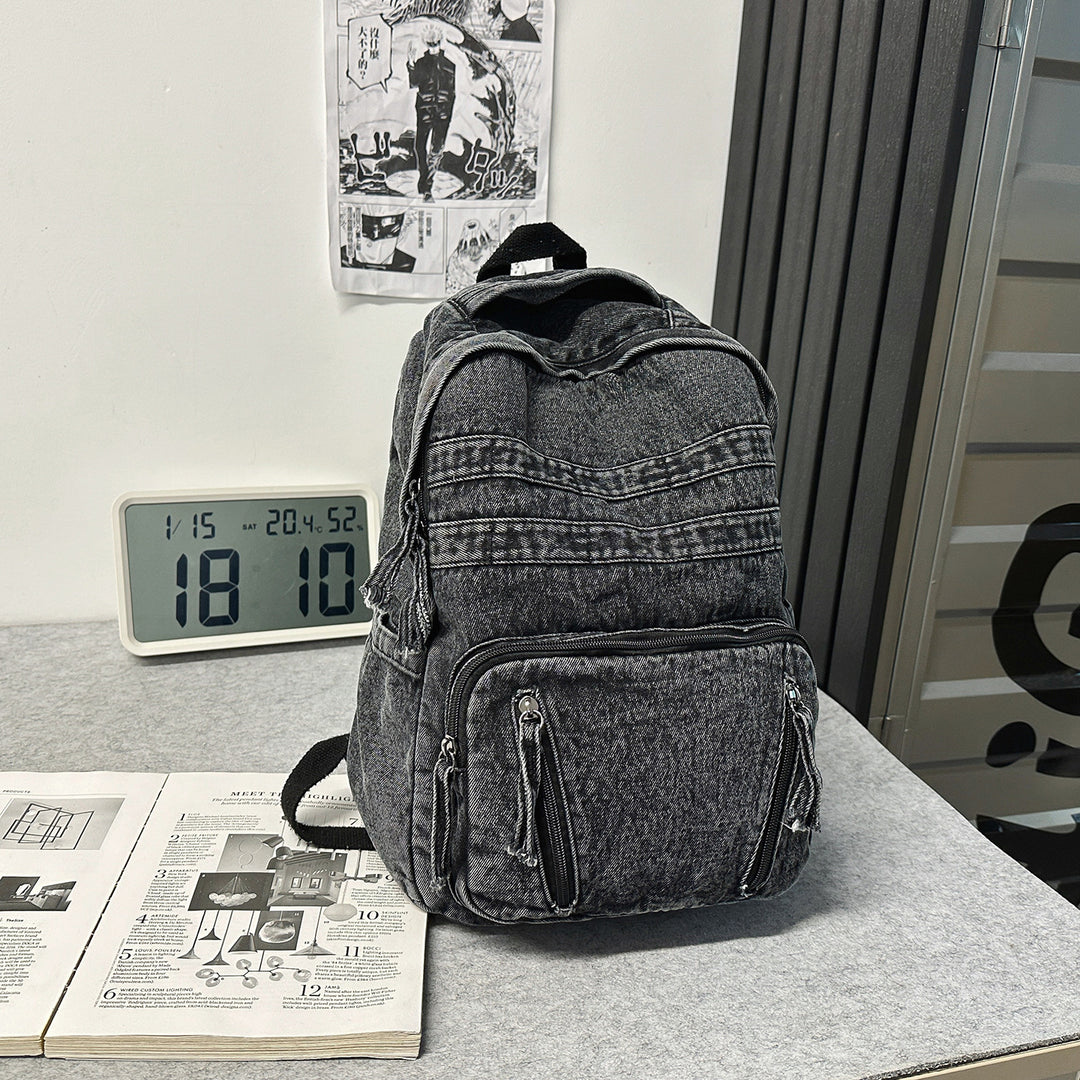 Durable Denim Fabric Backpack Kalsten
