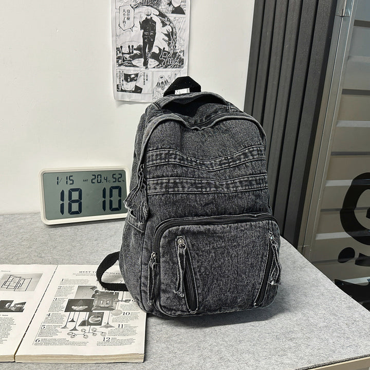 Durable Denim Fabric Backpack Kalsten