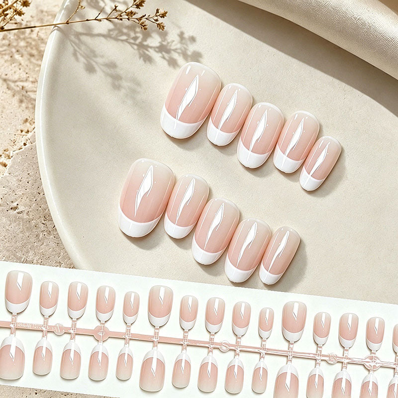 Elegant French Tip Press-On Nail Set