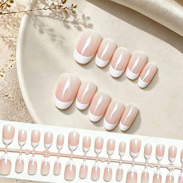 Elegant French Tip Press-On Nail Set