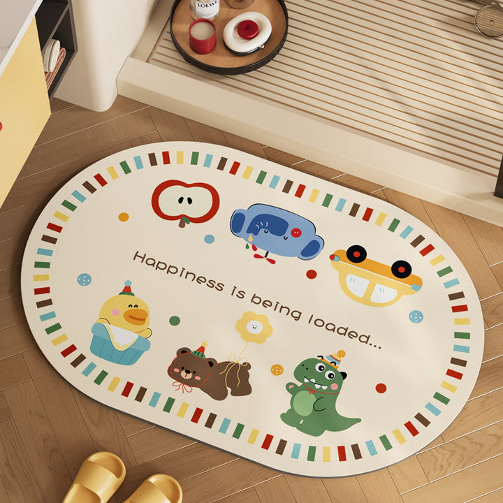 Playful Cartoon Animal Area Mat Kalsten
