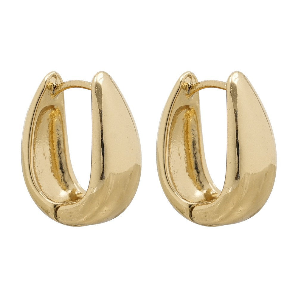 Sleek Curved Huggie Earrings Kalsten