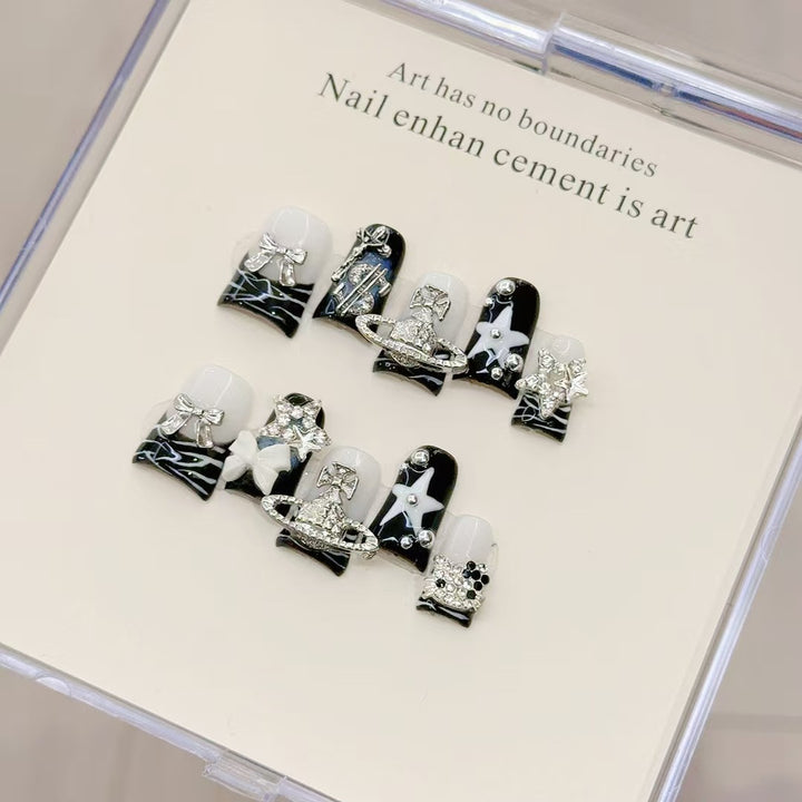 Decorative Rhinestone-Encrusted Nail Art Set