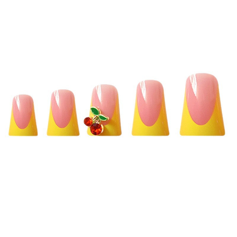 Chic Floral Accent Press-On Nails Kalsten