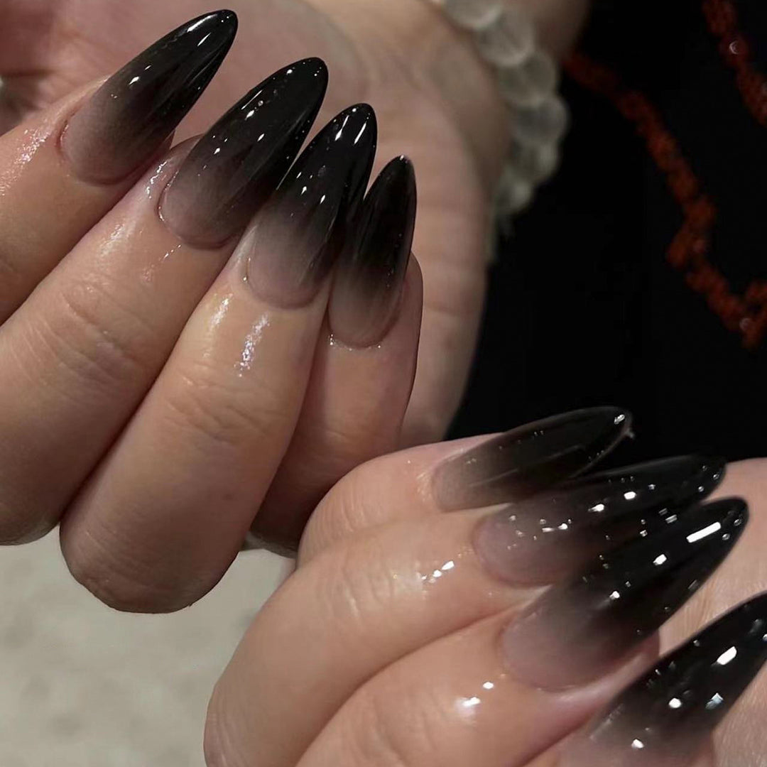 Creative Stiletto Nail Art with Blood Red Accents Kalsten