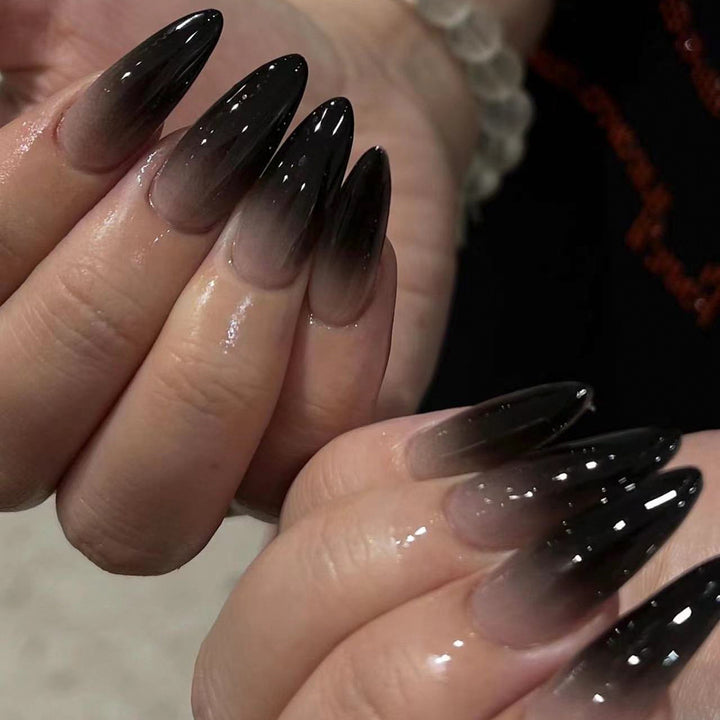 Creative Stiletto Nail Art with Blood Red Accents Kalsten