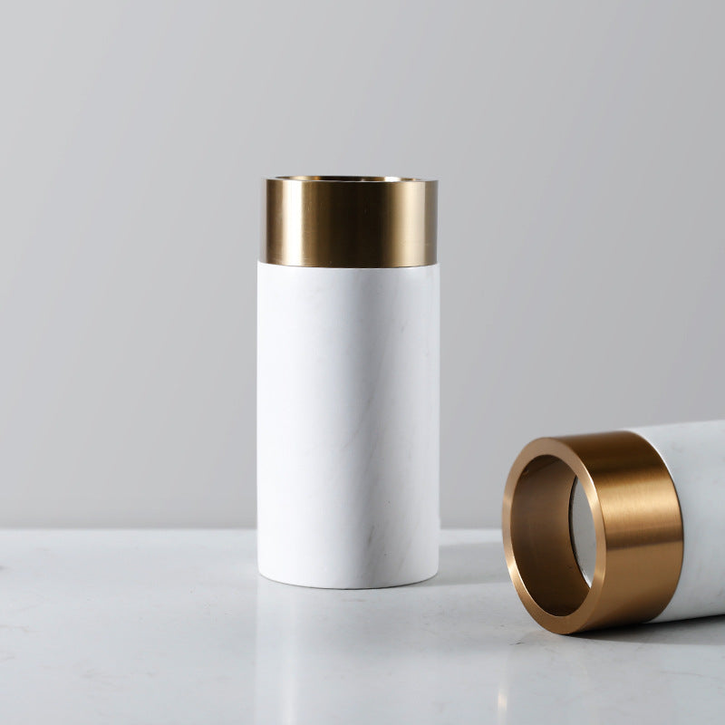 Stylish Marble and Gold Decorative Holder