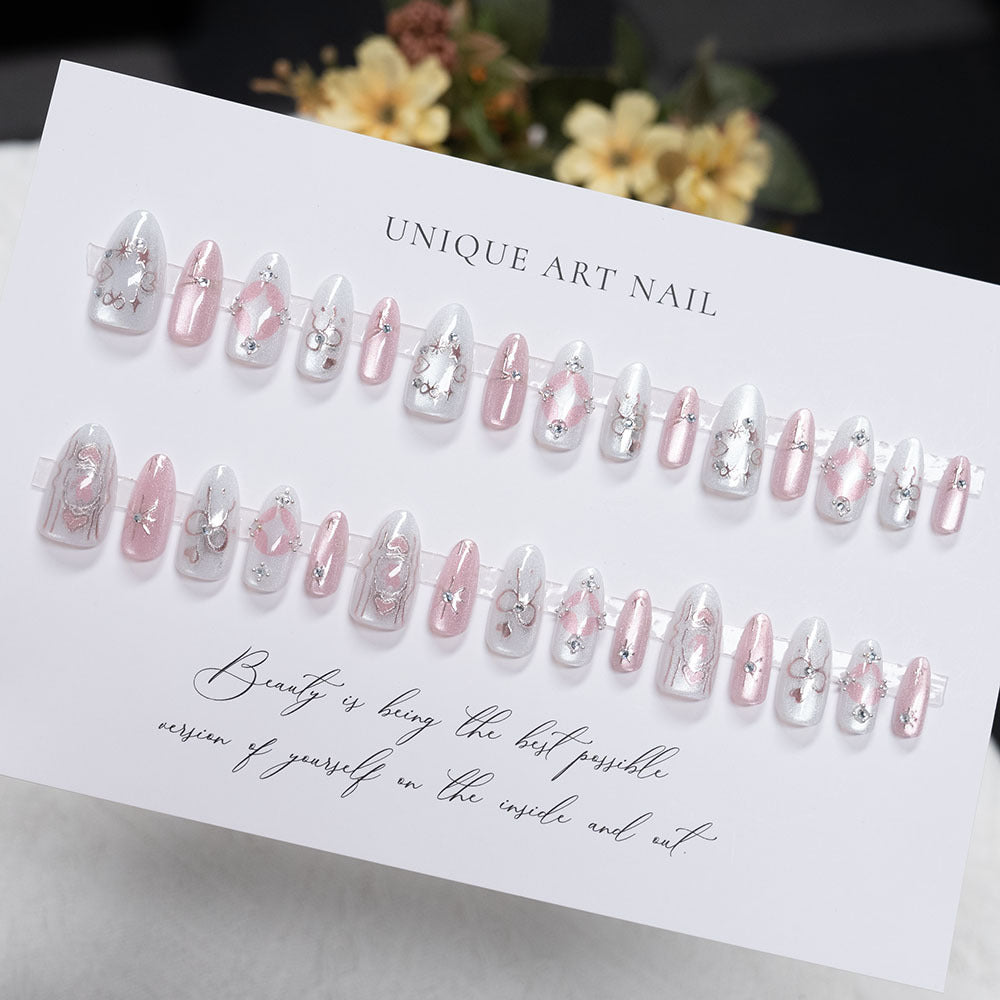 Decorative Press-On Nail Set  1791110837