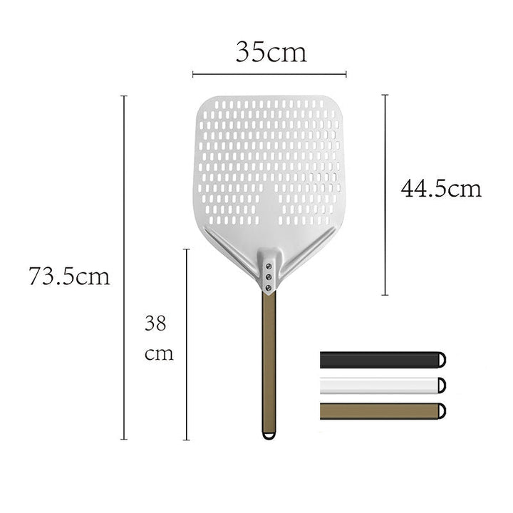 long-handle aluminum pizza peel with thin rectangular blade Kalsten