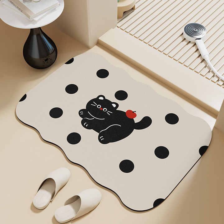 Playful Cat-Themed Area Mat