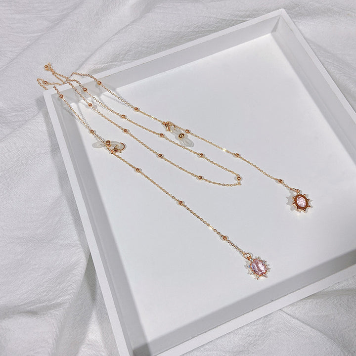 Noble jewelry necklace with sparkling crystals Kalsten
