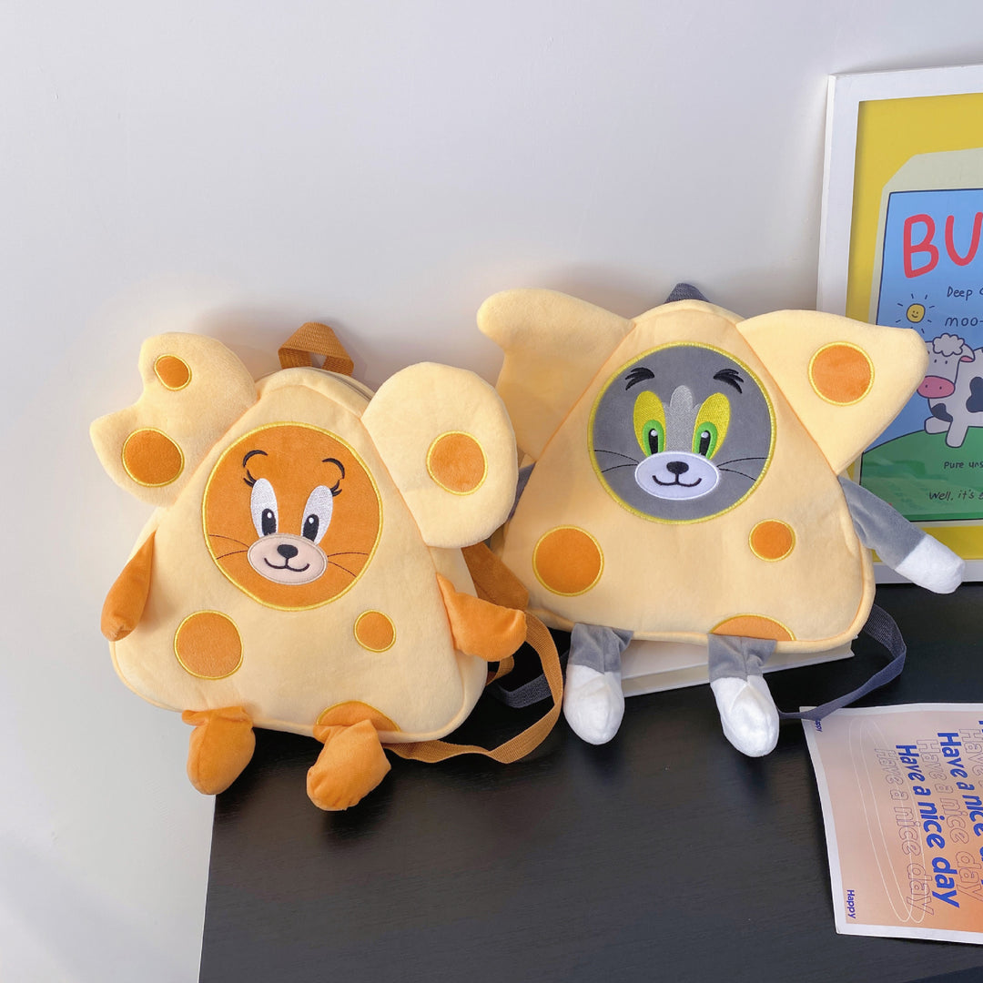 Plush Backpack in Cheese Design Kalsten