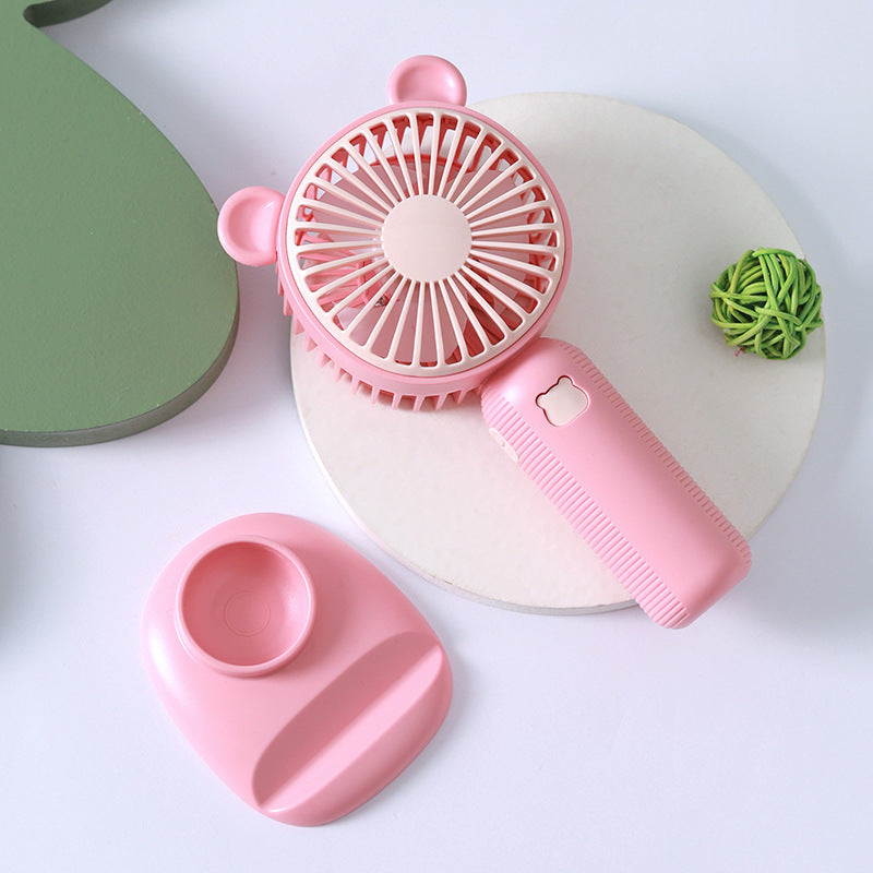 Ladies portable mini hand fan in cute bear design Kalsten