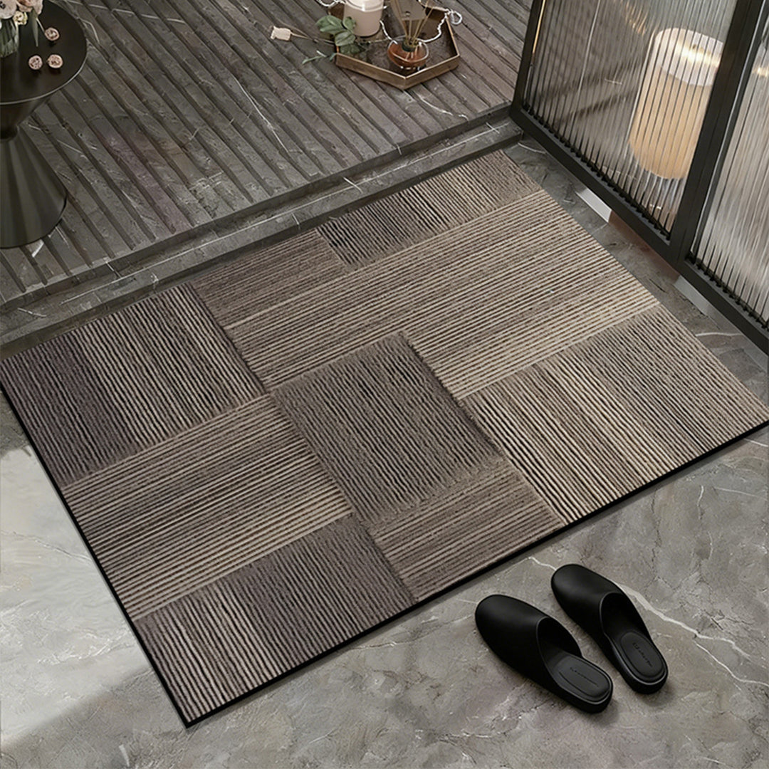 Elegant Floral Design Entrance Mat