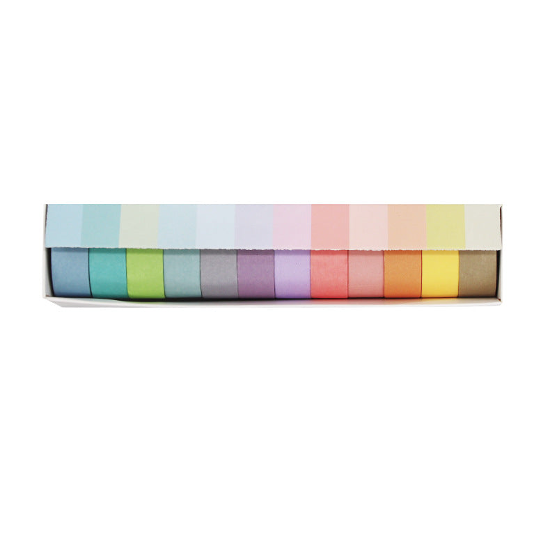 Pastel Washi Masking Tape Set Multi-Roll Assorted Widths Reusable Decorative Craft Tape