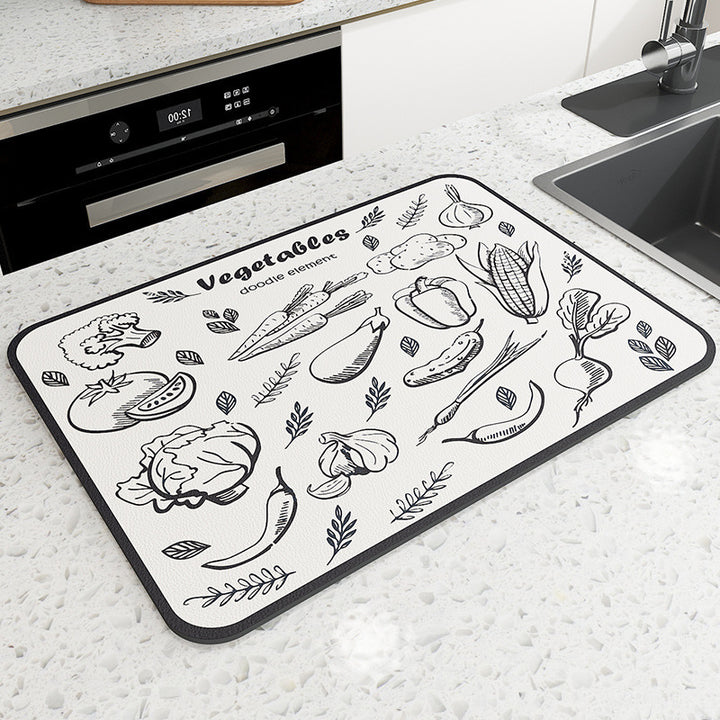 Vintage Mosaic Kitchen Counter Mat Kalsten