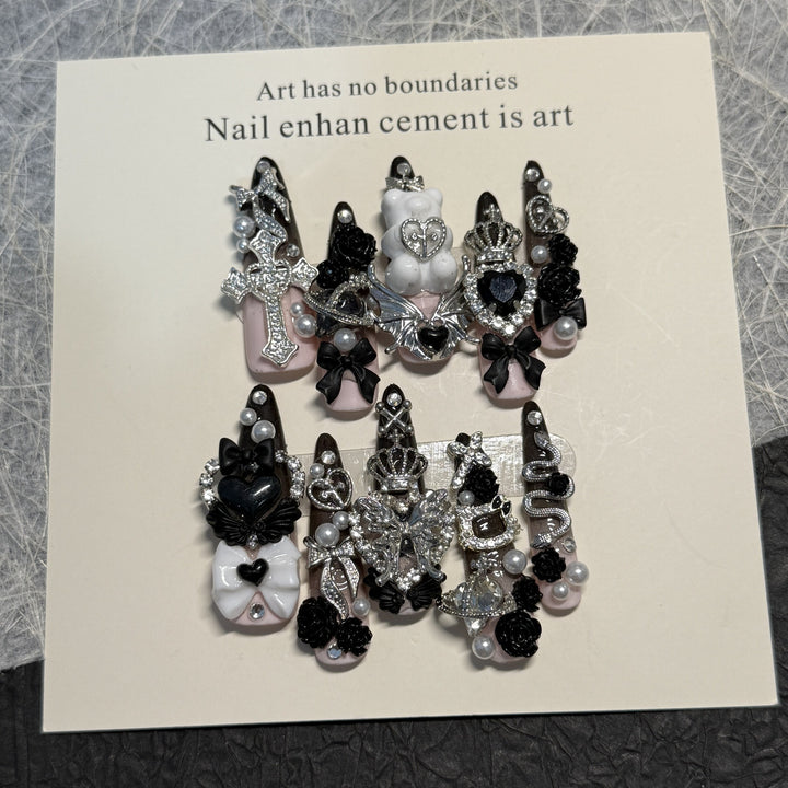 Gothic Themed Nail Art Set