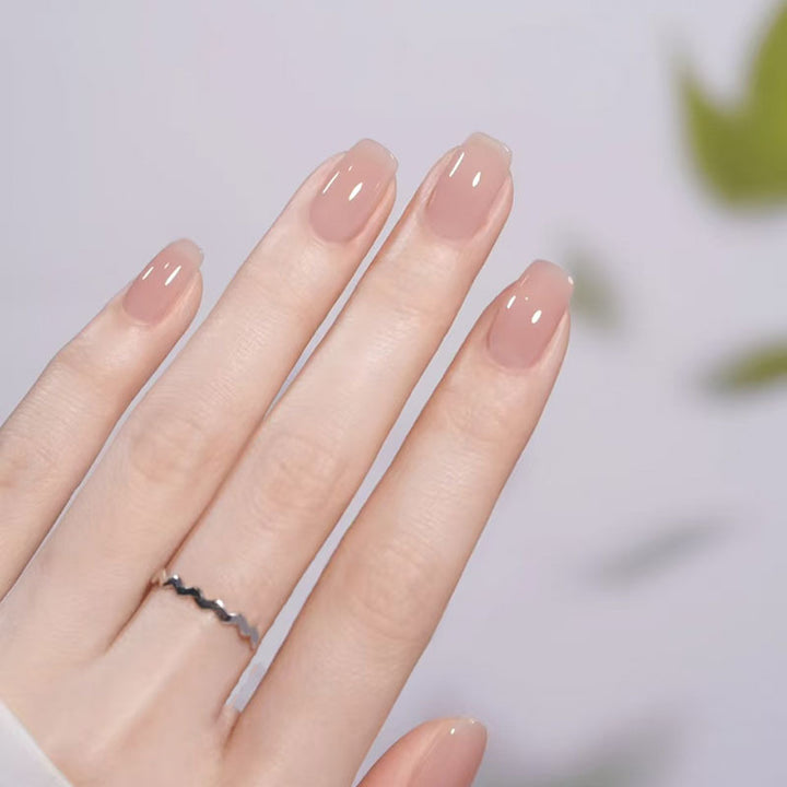 Elegant Coffin-Shaped Press-On Nails