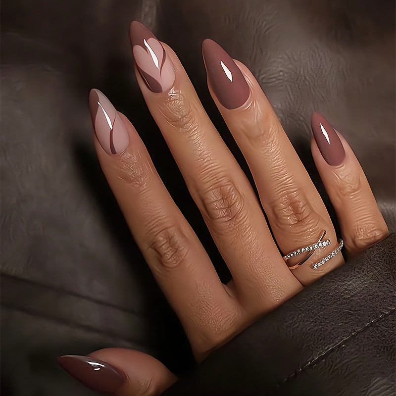 Acrylic nail set with elegant and creative design elements Kalsten