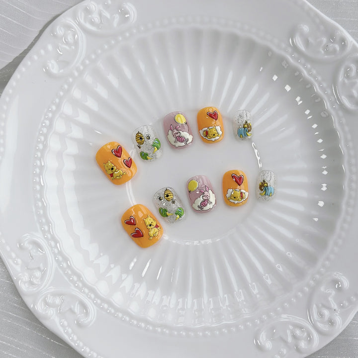 Character-Themed Press-On Nail Art Set