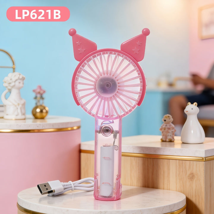 Women's Portable Hand Fan with Cute Rabbit Design Kalsten