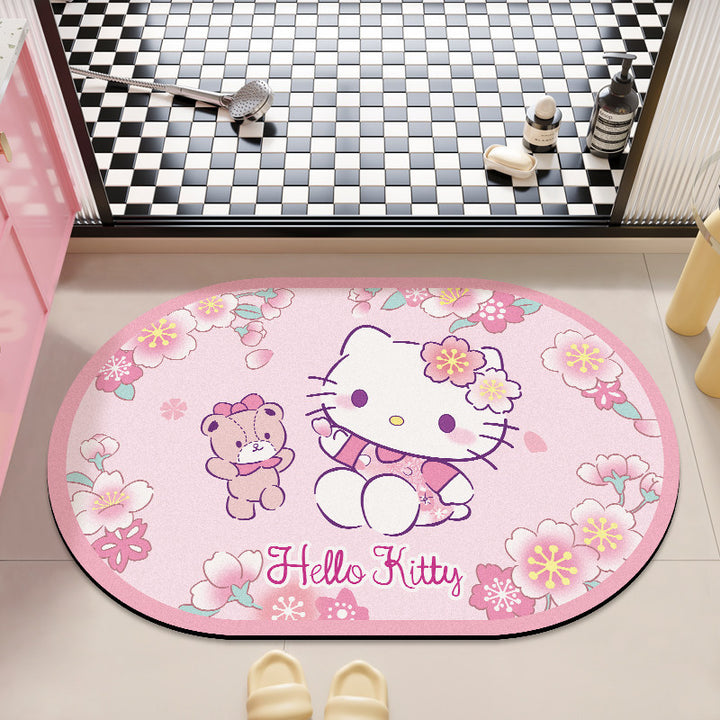 Playful Cartoon Character Bath Rug Decor
