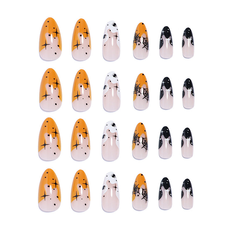 Artistic Halloween-Themed Press-On Nail Set Kalsten