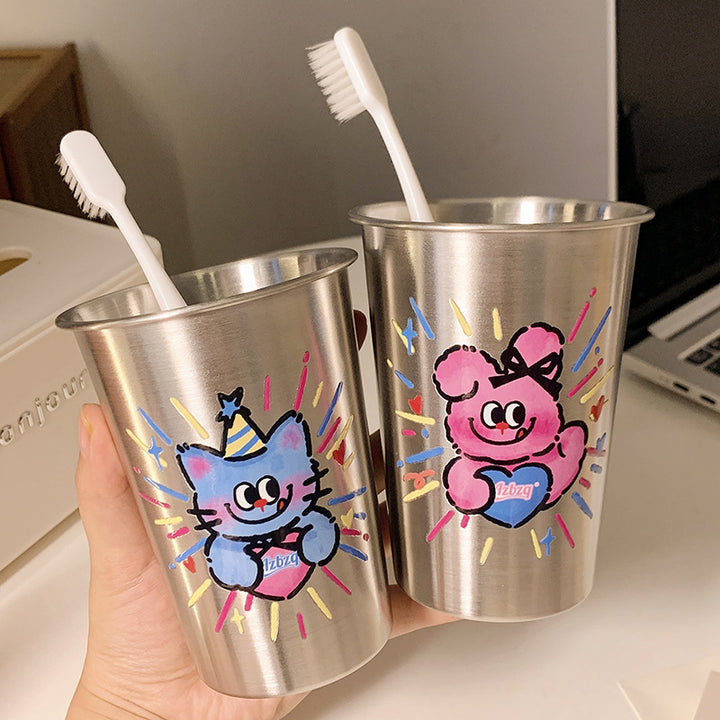 Stainless Steel Drinking Cup with Playful Character Design Kalsten