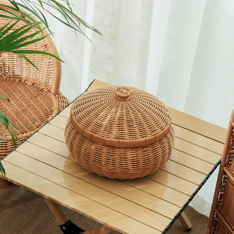 Handcrafted Natural Fiber Storage Container Kalsten