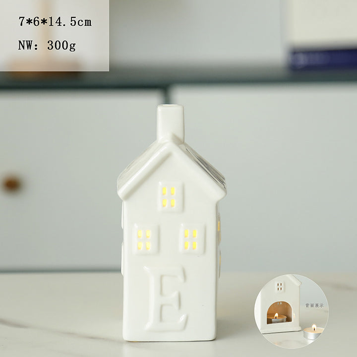 Decorative Ceramic House Candle Holder Kalsten