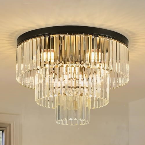 Modern Crystal Flush Mount Ceiling Light