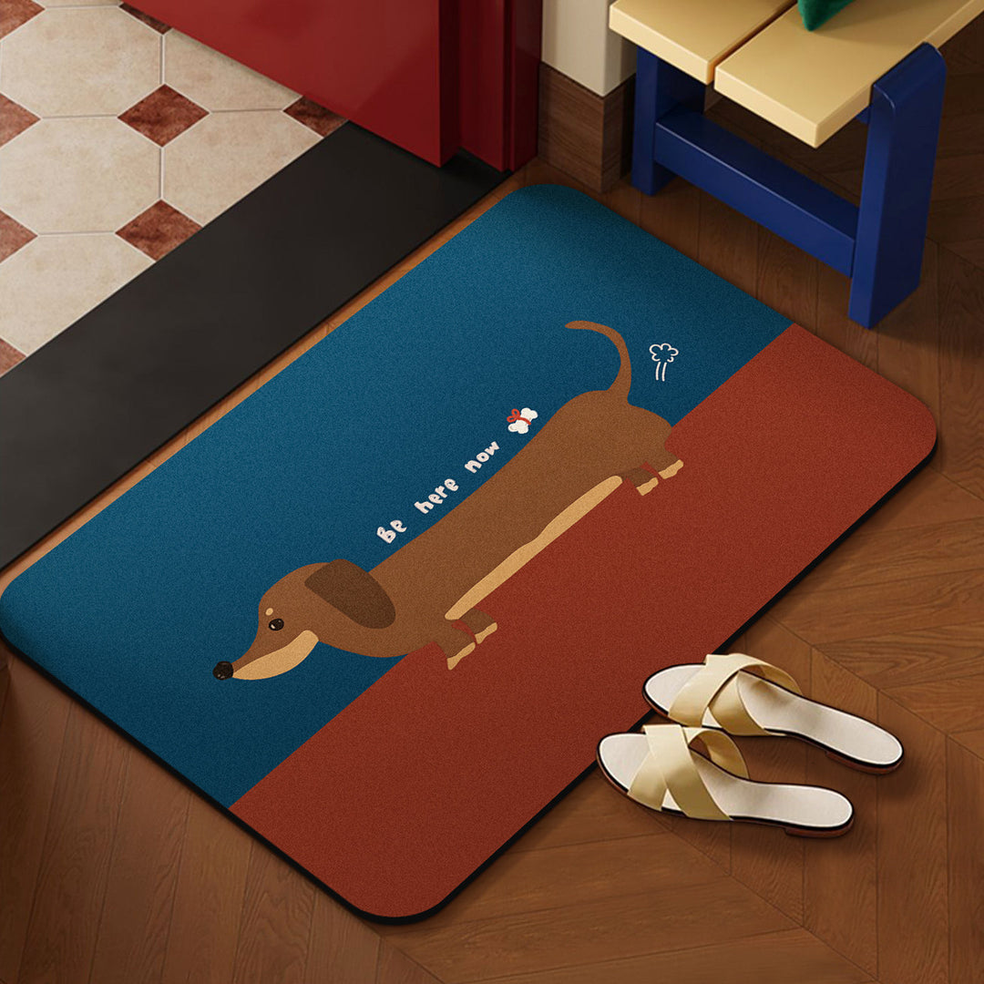 Cartoon Dog-Themed Entrance Mat
